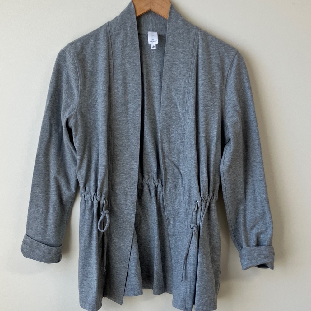 Gray Women's Open Front Sweatshirt Cardigan Sz S